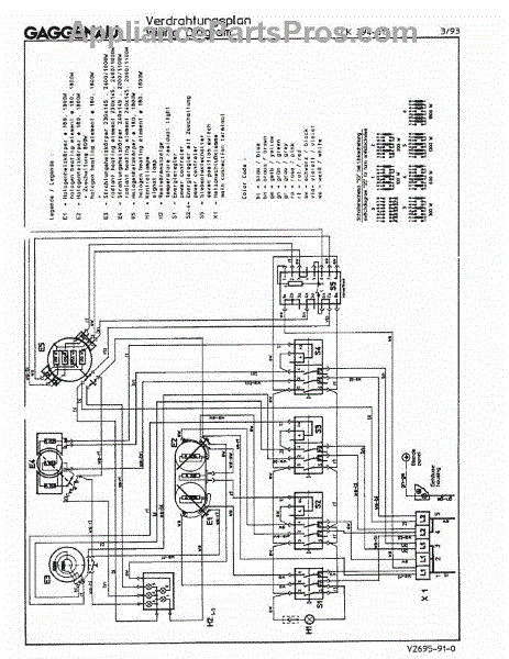 Parts For Gaggenau Ck394-615: Tech Wiring Diagram Parts 