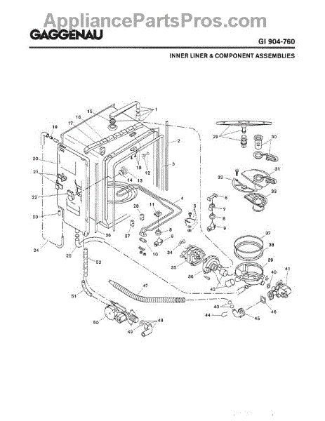 Parts for Gaggenau GI904-760: Inner Liner & Component Assemblies Parts ...