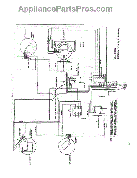 Parts for Thermador CEH30QB: Wiring Diagram Parts - AppliancePartsPros.com