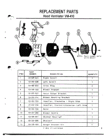 VM-410 Thermador Range Hood Parts & Free Repair Help - AppliancePartsPros