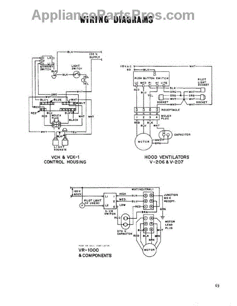 Parts for Thermador VCH-2: Wiring Diagram Page 2 Parts ...