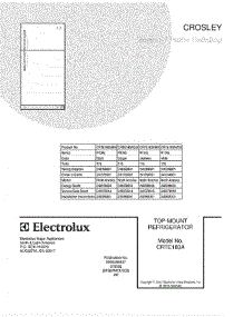 Parts for Crosley CRTE183AWM Refrigerator - AppliancePartsPros.com