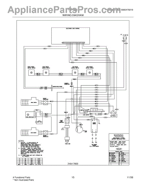 Parts for Frigidaire FGF366ESD: Wiring Diagram Parts ...