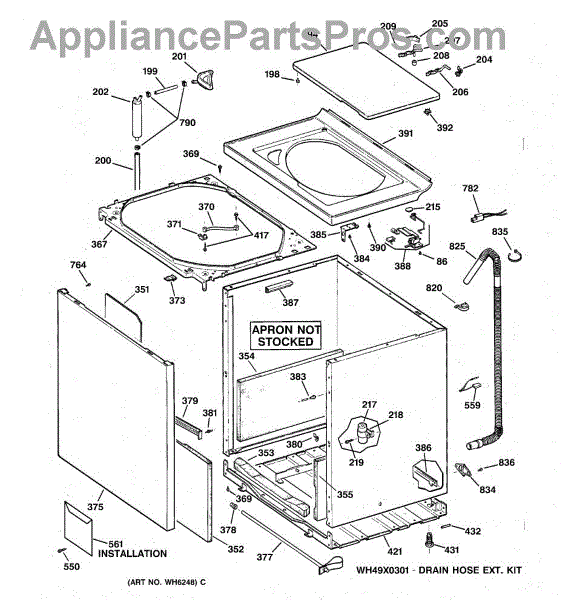 GE WH49X10021 Front Panel Kit (AP2618882) - AppliancePartsPros.com