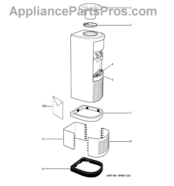 Parts for GE GXCF03E: Hot & Cold Water Dispenser Parts ...