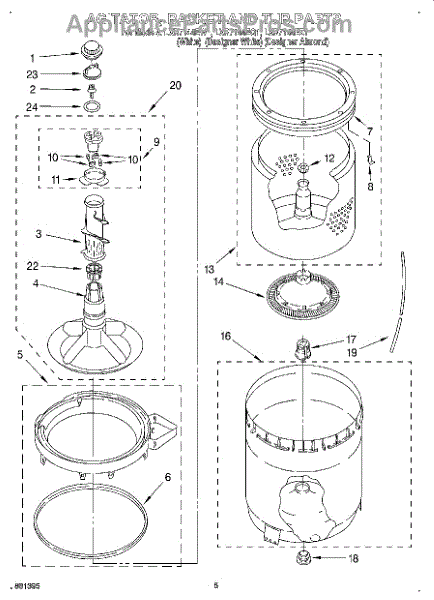 Whirlpool 63125 Outer Tub (AP2905320) - AppliancePartsPros.com