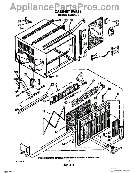 Parts for Whirlpool AC2104XT1: Cabinet Parts - AppliancePartsPros.com