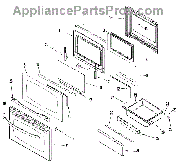 Parts for Amana AGR5715QDS: Door / Drawer (stl) Parts ...