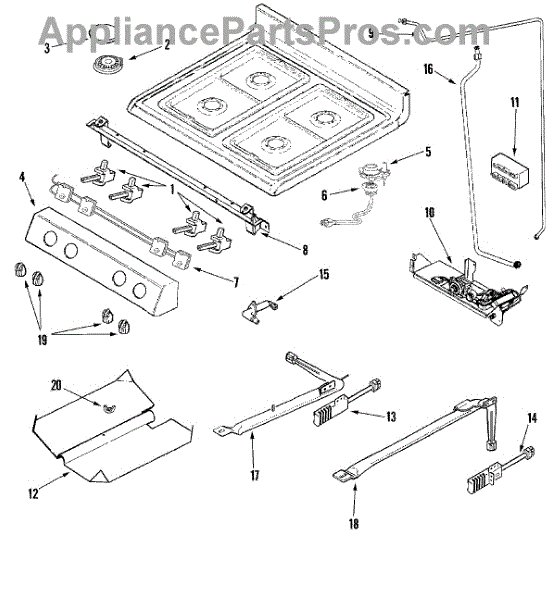 Parts for Amana AGR5715QDS: Gas Controls Parts - AppliancePartsPros.com