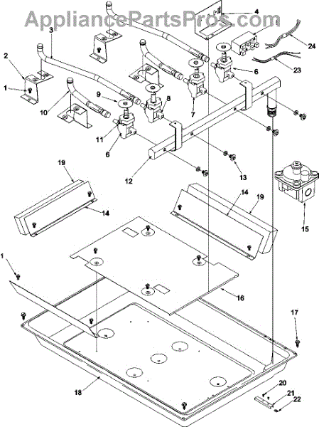 Parts for Amana AKS3040SS / P1142525NSS: Burner Box Parts ...