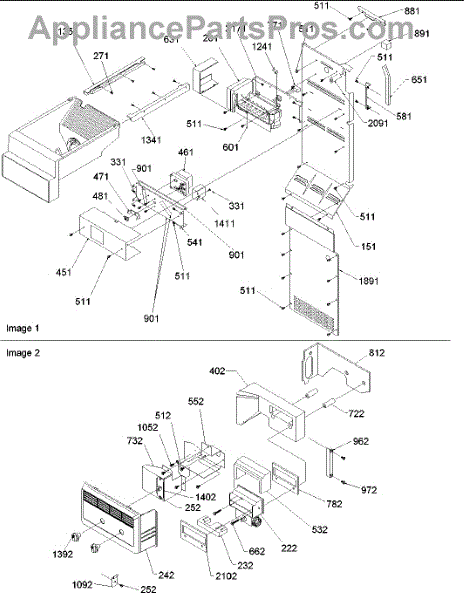 Parts for Amana ARS2666AW / PARS2666AW0: Ice Maker / Control Assy Parts ...