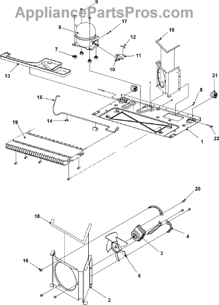 Parts for Amana AFF2534FEW: Compressor Parts - AppliancePartsPros.com