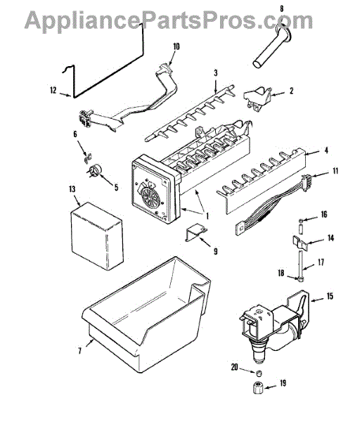 Parts for Amana ATB2136ARW: Optional Ice Maker Kit-UKI1500AXX Parts ...