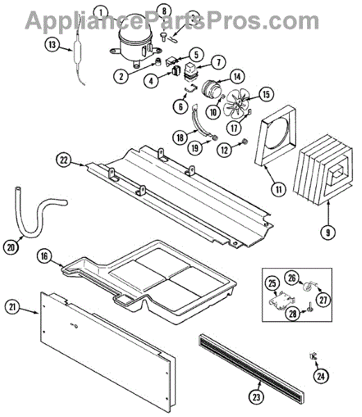 Parts for Admiral ATF2110DRW: Compressor Parts - AppliancePartsPros.com