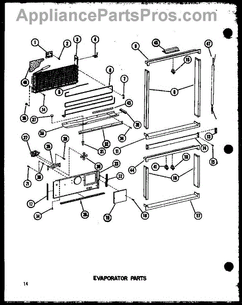 Parts for Amana BC20E / P747023W: Evap Parts - AppliancePartsPros.com