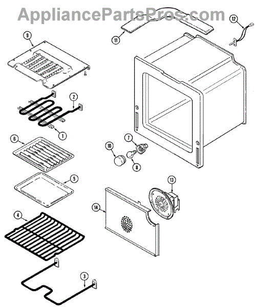 Parts For Maytag CWE9030BCB Oven Parts AppliancePartsPros Com   0028381769 4 