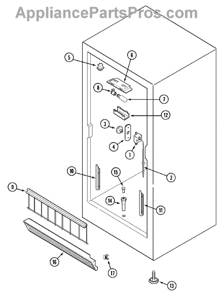 Parts for Maytag DF20J: Freezer Compartment Parts - AppliancePartsPros.com