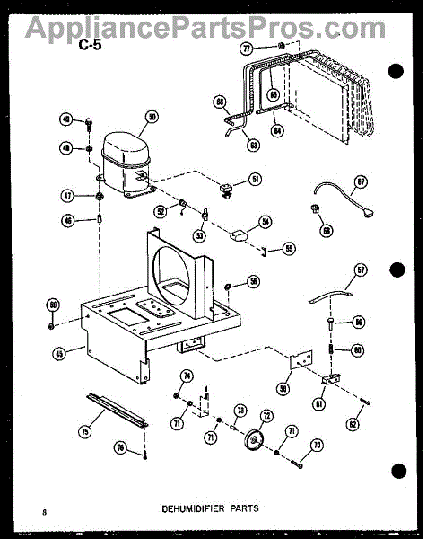 Parts for Amana DH14-2K / P5434113R: Dehumidifier Parts ...