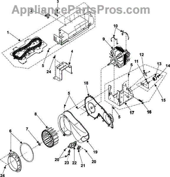 Samsung DC93-00634A Idler Pulley Assembly (AP6038887 ...