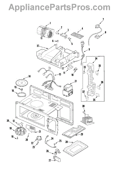 Parts for Maytag MMV5156AAQ: Internal Controls Parts