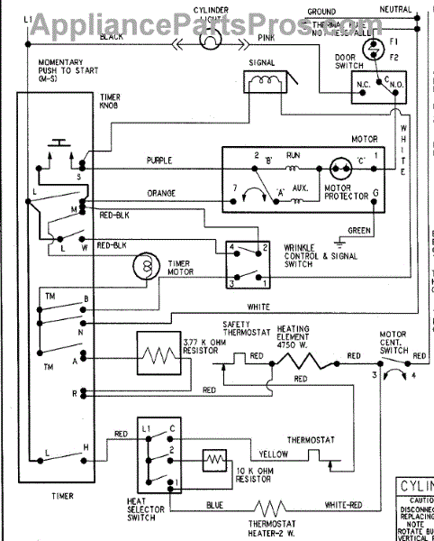 Parts for Maytag HYE3460AYW: Wiring Information Parts ...