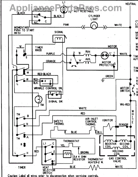 Parts for Maytag HYG3658AWW: Wiring Information Parts ...