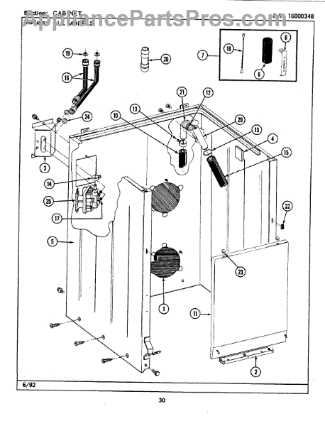 Parts for Maytag LAT5000AAW: Cabinet Parts - AppliancePartsPros.com