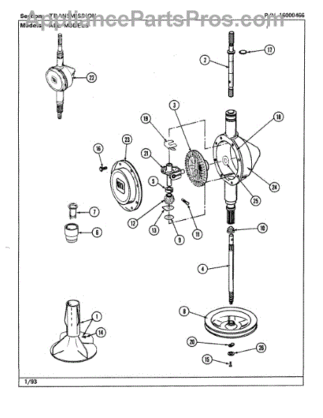 Parts for Maytag LAT9593AAW: Transmission Parts - AppliancePartsPros.com