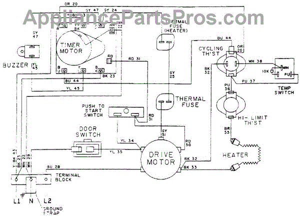 Parts for Maytag LDE8414ACE: Wiring Information-LDE8414ACX Parts ...