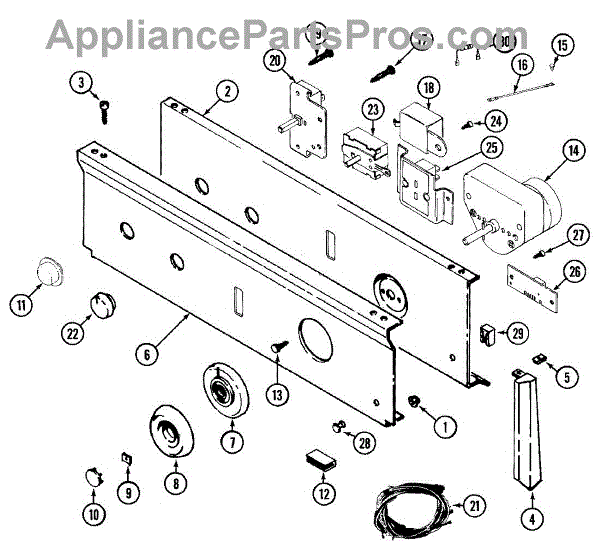 Parts for Maytag LDE9334ACE: Control Panel Parts - AppliancePartsPros.com