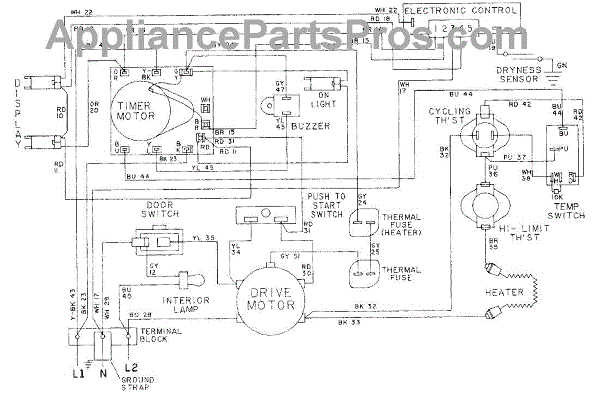 Parts for Maytag LDE9334ACE: Wiring Instructions-LDE9334ACX Parts ...