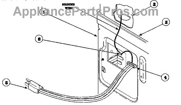 Parts for Amana LG8369W2 / PLG8369W2: Power Cords Parts