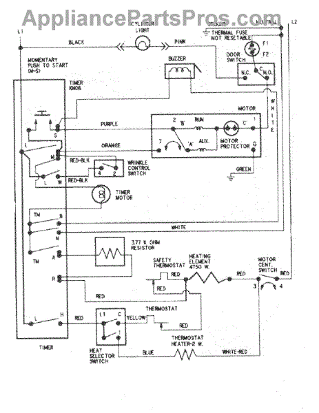 Parts for Admiral LNC7766B71: Wiring Information Parts ...