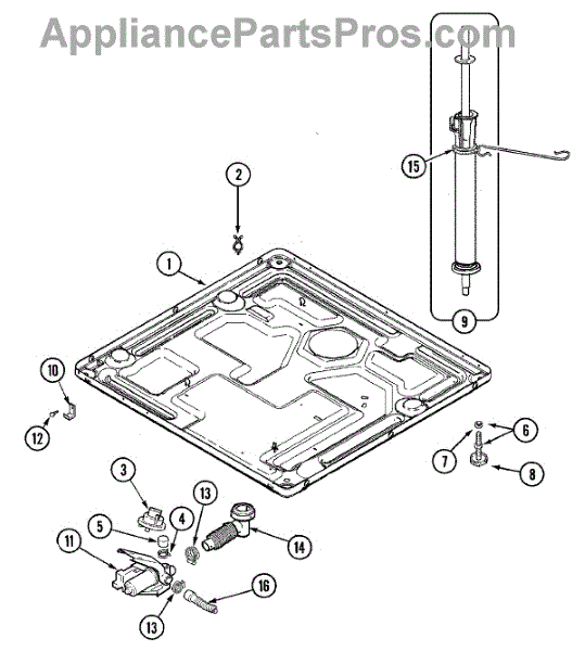 Parts for Maytag MAH5500BWQ: Base Parts - AppliancePartsPros.com