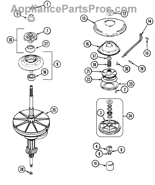 Parts for Maytag MAV5000AWW: Transmission Parts - AppliancePartsPros.com