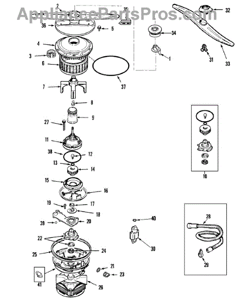 Parts for Maytag MDB7100AWW: Pump & Motor Parts - AppliancePartsPros.com