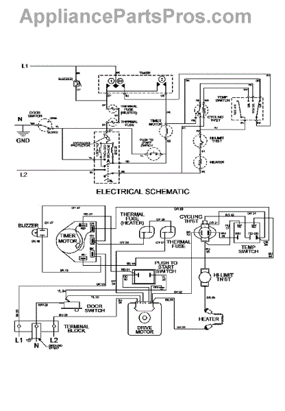 Parts for Maytag MDE2300AYW: Wiring Information Parts ...