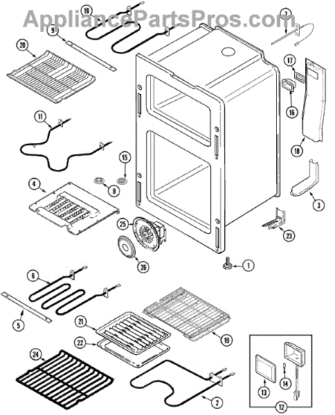 Parts for Maytag MER6872BAS: Oven Parts - AppliancePartsPros.com