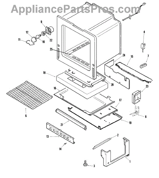 Parts for Maytag MGRH752BDW Oven / Base Parts