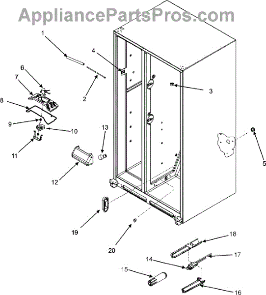 Parts for Maytag MSD2651HEB: Evap Fan / Crisp Light / Filter (SER.10