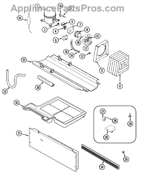 Whirlpool W10309990 Compressor (AP4514659) - AppliancePartsPros.com