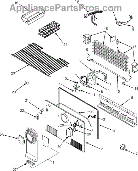 Parts for Maytag MTB2195AEB: Freezer Compartment Parts ...