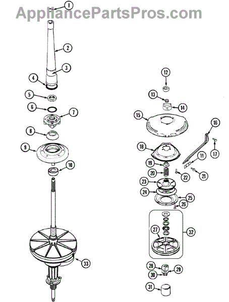 Parts for Maytag PAV1000AWW: Transmission Parts - AppliancePartsPros.com