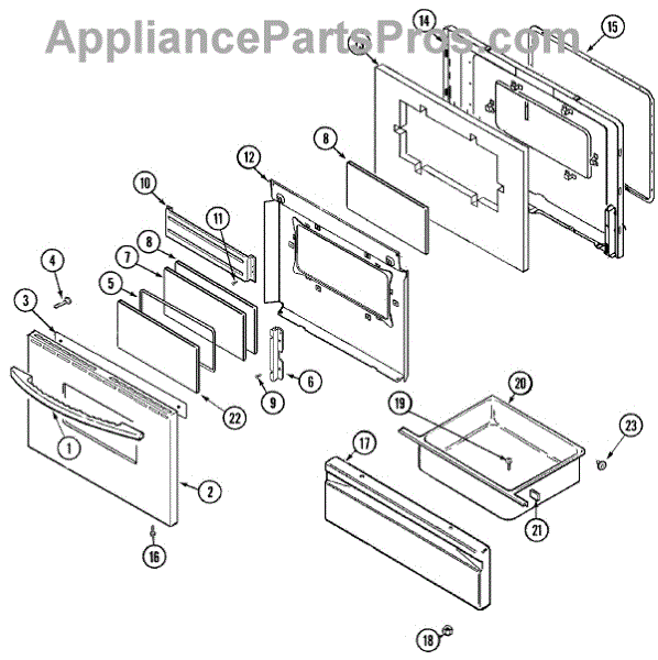 Parts for Maytag PER5710BAW: Door / Drawer Parts - AppliancePartsPros.com