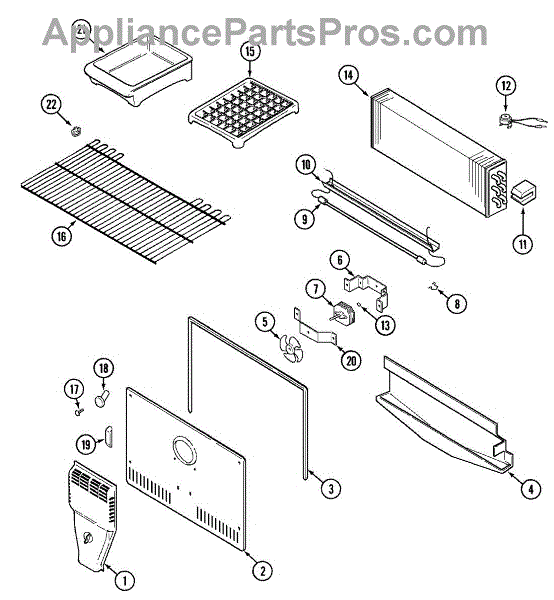 Parts for Maytag PTB1953DRW: Freezer Compartment Parts ...