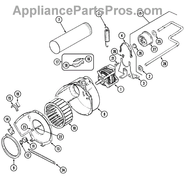 Parts for Maytag PYGT244AWW: Motor & Drive Parts - AppliancePartsPros.com