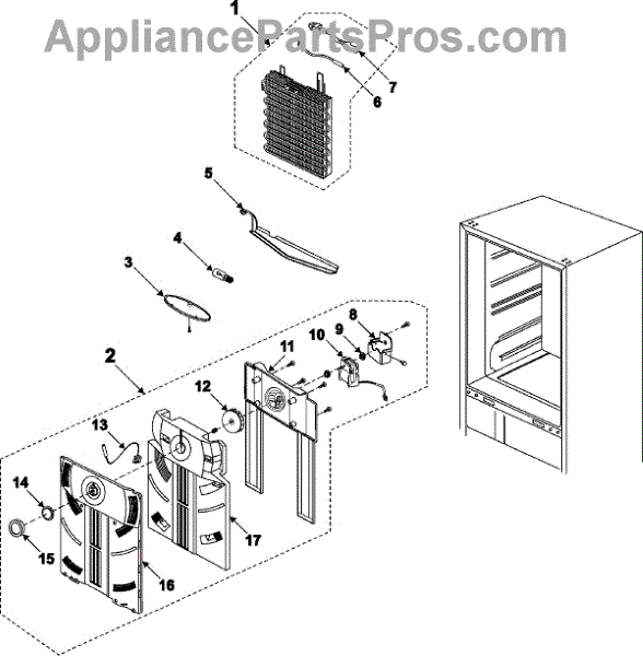 Parts for Samsung RB215LABP Refrigerator Compartment Parts