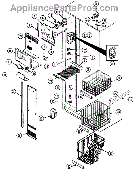 Parts For Maytag Rsw22e0cae   Dm35a: Freezer Compartment Parts 