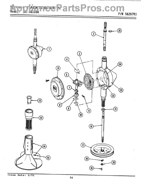 Parts for Maytag SE1000: Transmission-Orbital Parts ...