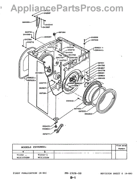 Parts for Magic Chef W10AN1: Cabinet & Door Parts - AppliancePartsPros.com